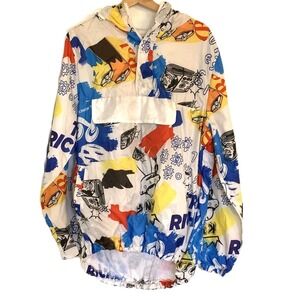 Rebel Minds Windbreaker Size Large Money  All Over Print‎ Street Wear Rare